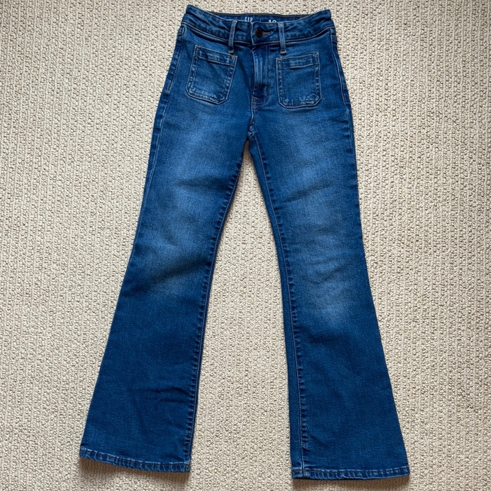 GAP Kids Classic Blue Flare Jeans 70s Flare size 10 slim like new
